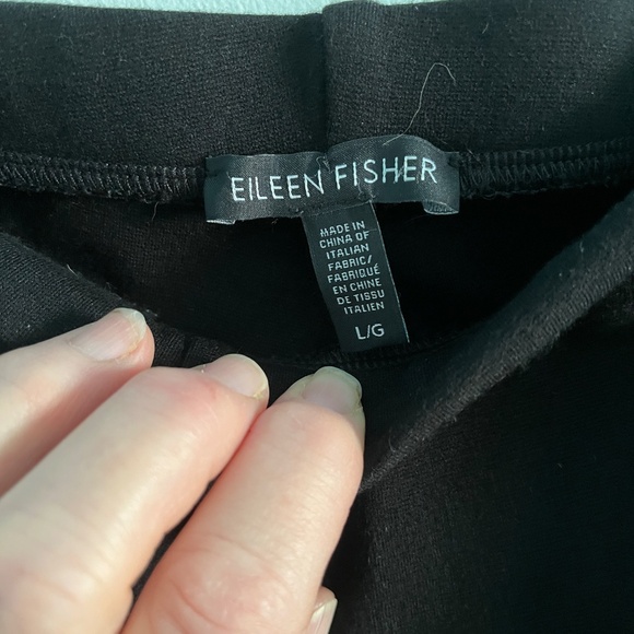 Eileen Fisher Slim Stretch Pant, Black, L - Picture 4 of 8
